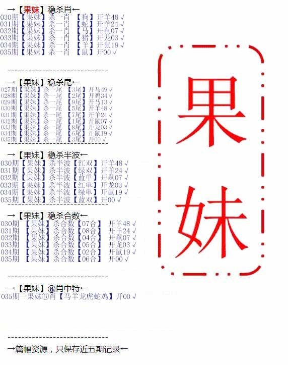 035期果妹心水[图]